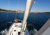 sailing yacht sailboat mast rigging shrouds sails deck